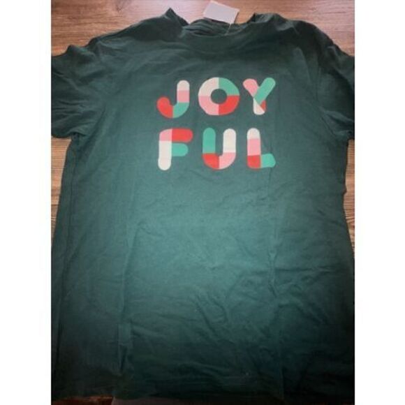 Mighty Fine Women’s Joy Ful Medium Green Tee. New With Tags. - Picture 1 of 4